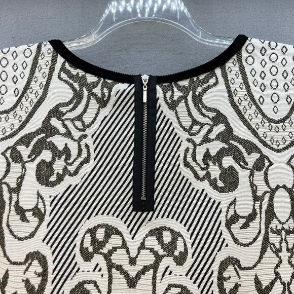 Isle by Melis Kozan Dress Women's Large White Black Knee Length Classic Cocktail - Picture 4 of 11